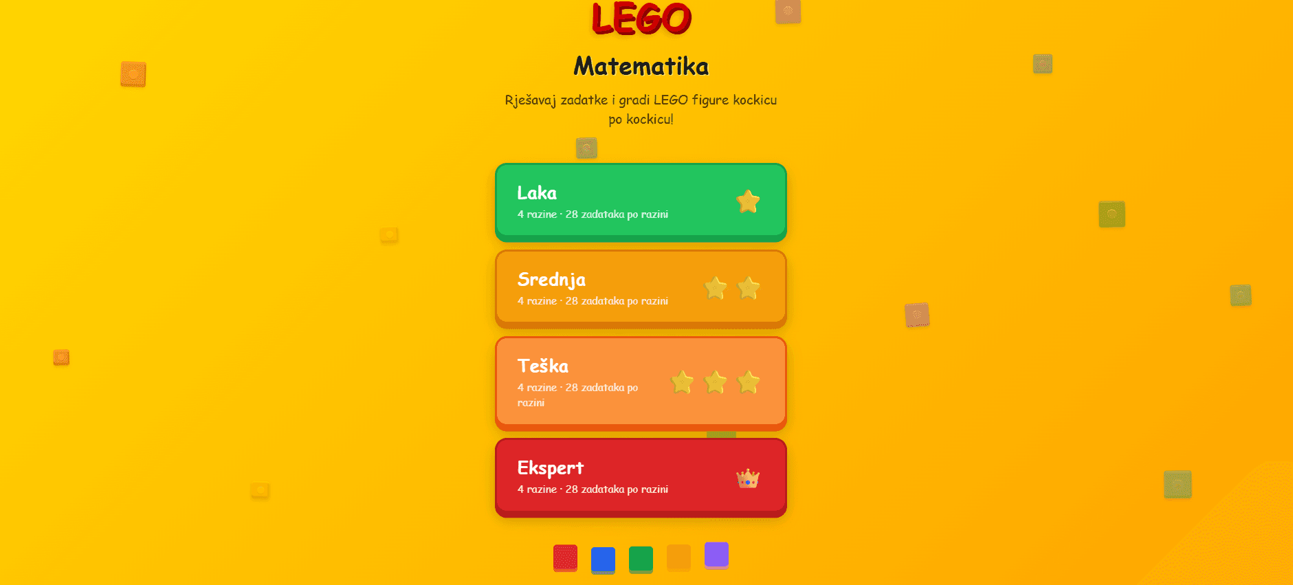 Snimka zaslona aplikacije LEGO Matematika