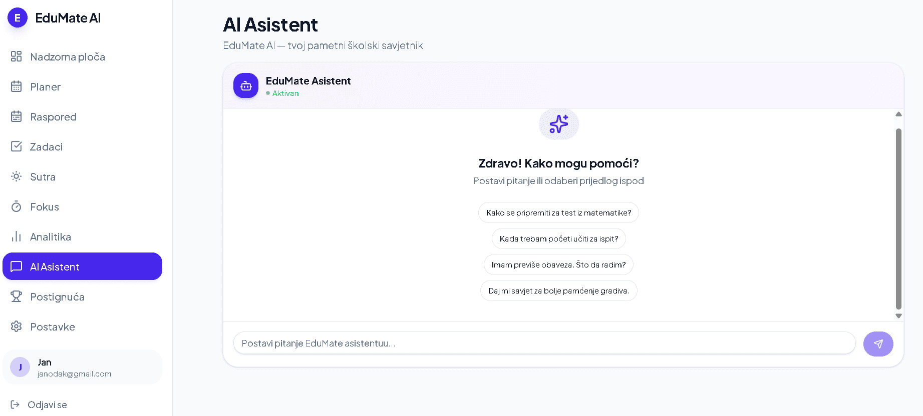 Galerija rada EduMate AI 2
