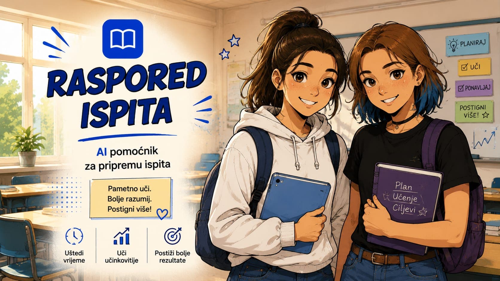 Snimka zaslona aplikacije Raspored ispita