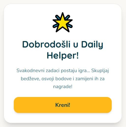 Snimka zaslona aplikacije Daily Helper Game