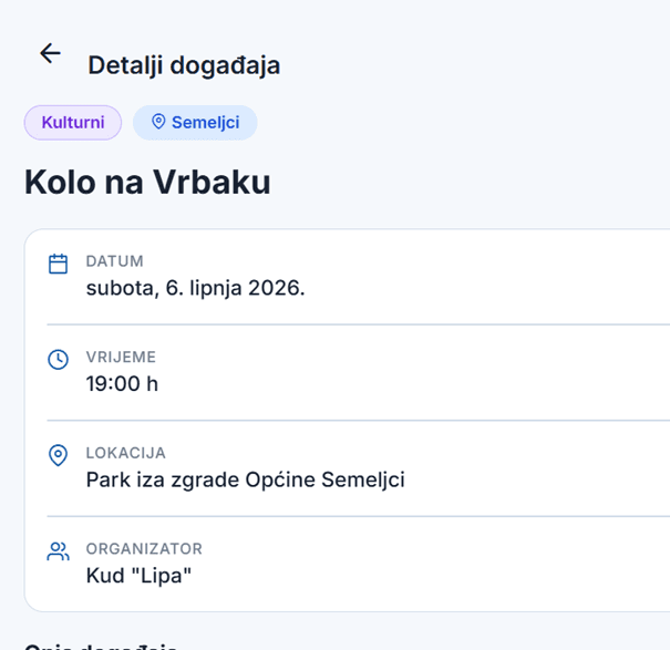 Galerija rada Evently – Događaji u Semeljcima i okolici 1
