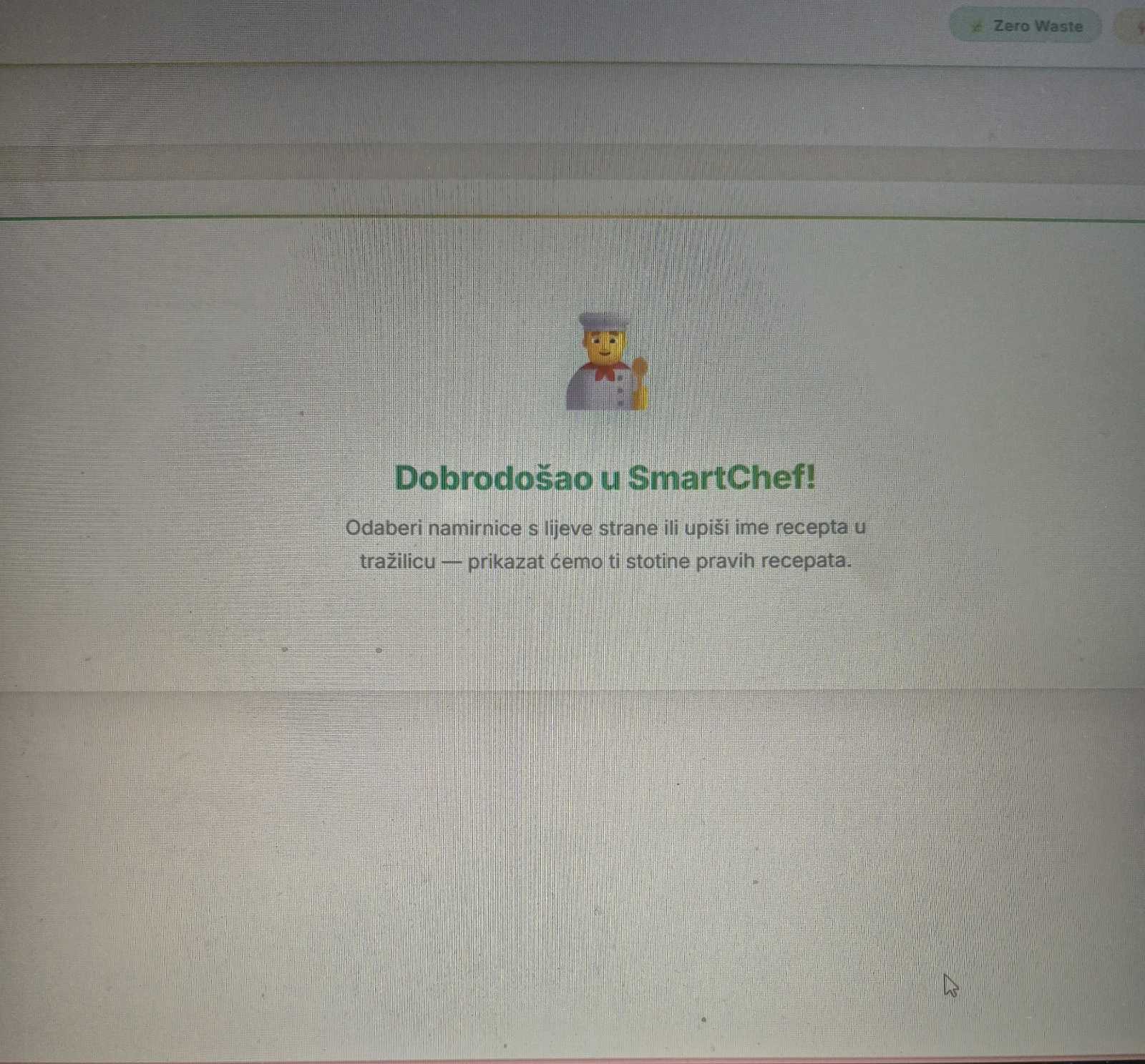 Snimka zaslona aplikacije SmartChef