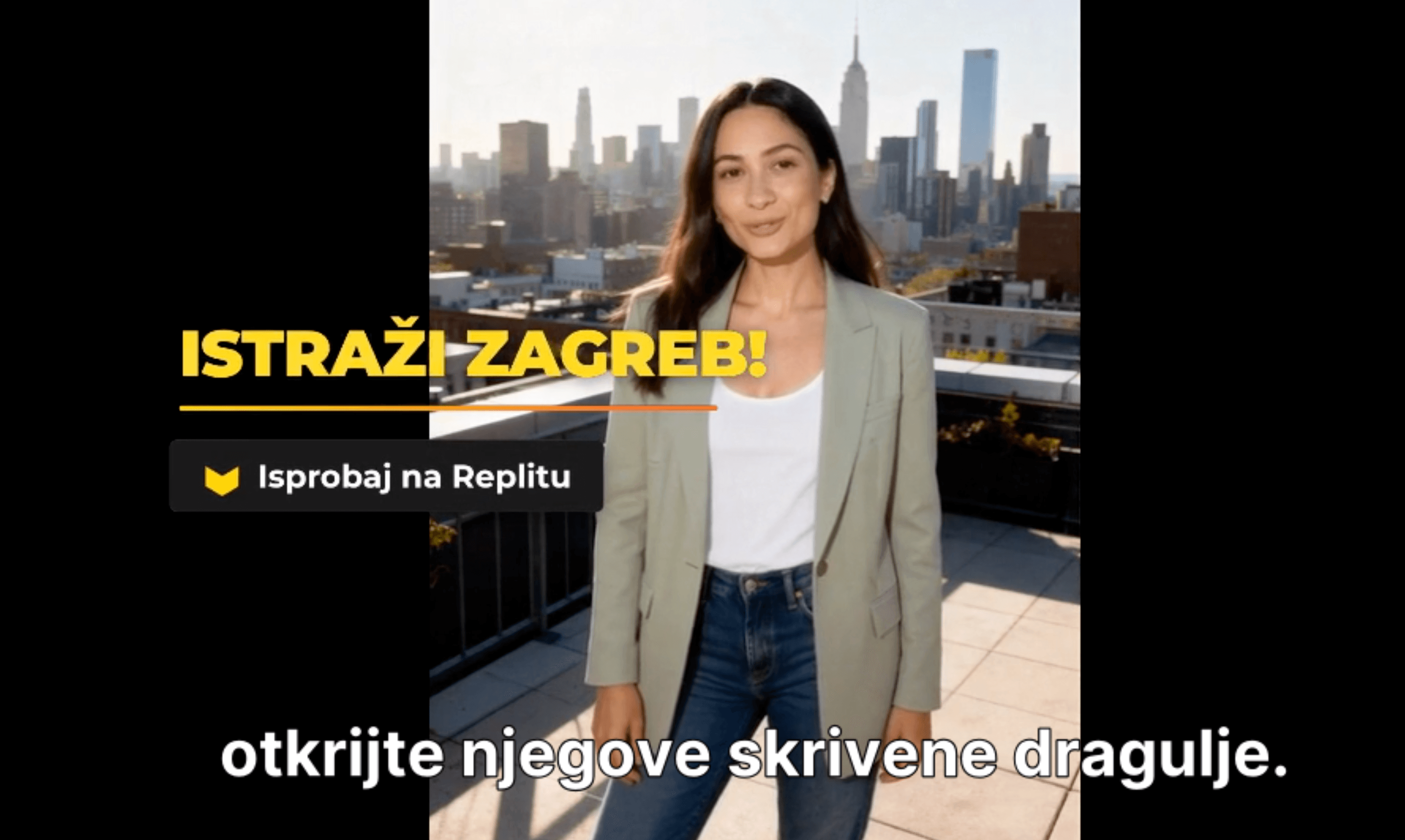 Snimka zaslona aplikacije Vodič za umjetnost i arhitekturu Zagreba