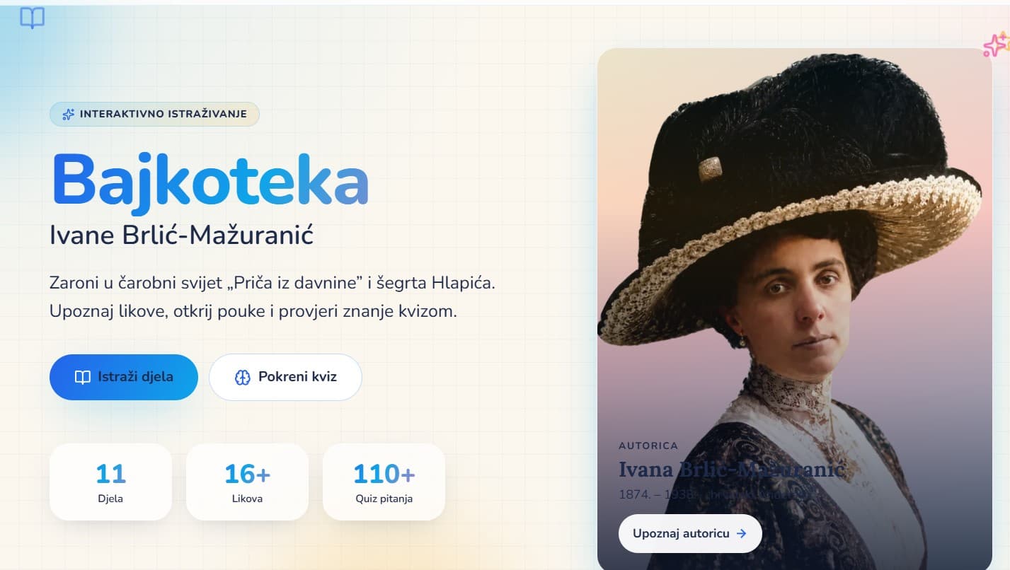 Snimka zaslona aplikacije Bajkoteka