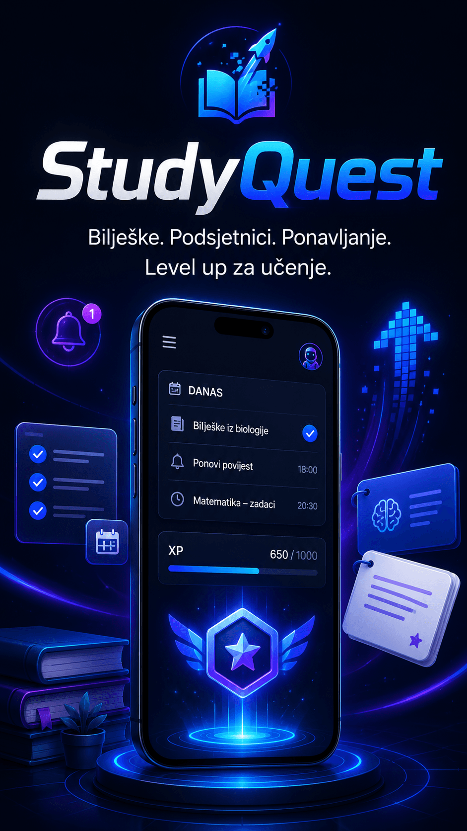 Snimka zaslona aplikacije StudyQuest